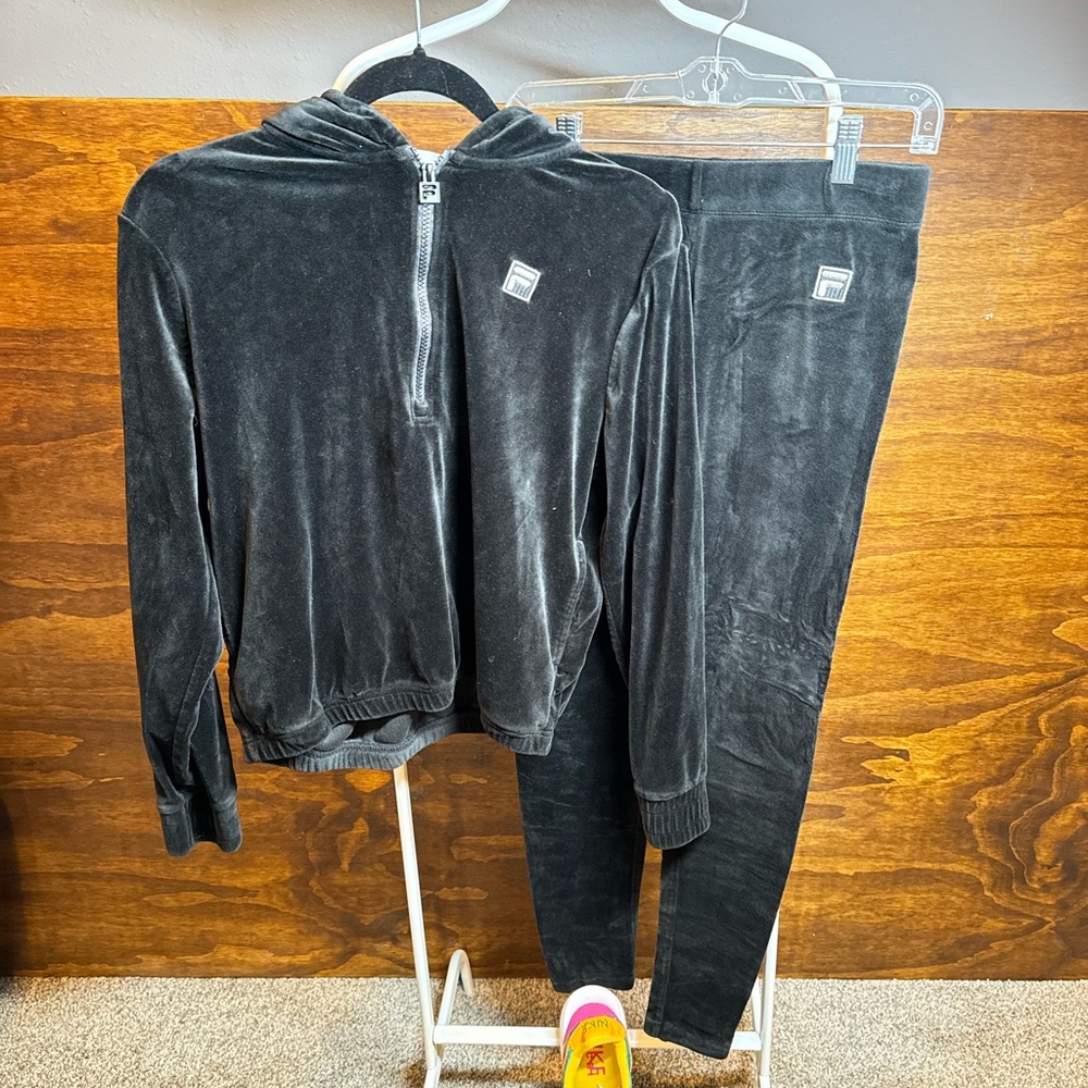 Y2K FELA matching crop jacket and pants